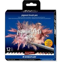 STAEDTLER 371 C12-4 12 Portrait Tuschestifte mit Pinselspitze von Staedtler