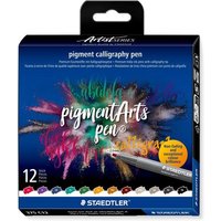 STAEDTLER 375 C12 pigment calligraphy pen 12 Stück in sortierten Farben von Staedtler