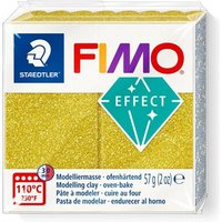 STAEDTLER 8010-112 FIMO® effect Glitter ofenhärtende Modelliermasse, 57g, glitter gold von Staedtler