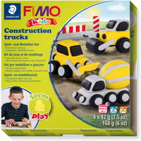 STAEDTLER 8034 30 LY Set Modeliermasse Fimo kids F&P Construction Trucks von Staedtler