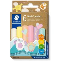 STAEDTLER 842P C6 Noris® jumbo Plastilin-Knete Set "pastel", 6 Knetstangen je 16,6 g, sortierte Farben von Staedtler