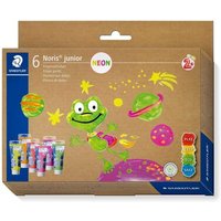 STAEDTLER 8816F C6 Noris® junior Fingermalfarben Neon 6 Stück von Staedtler