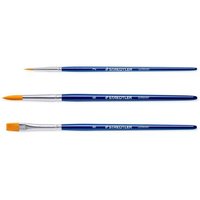 STAEDTLER 989-SBK3-3 989 Synthetik-Pinsel, 3 Stück von Staedtler