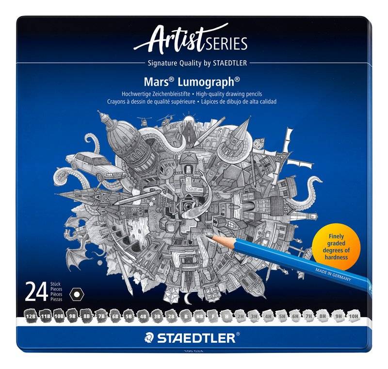 STAEDTLER Bleistifte Mars Lumograph 100 24 Stk. - Artist Series von Staedtler