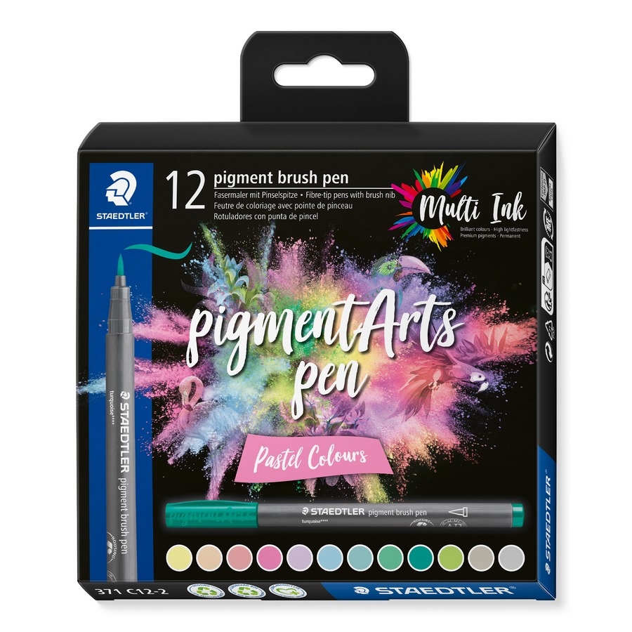 STAEDTLER  Brush Pen Pigment Pastel 371 12er Set von Staedtler