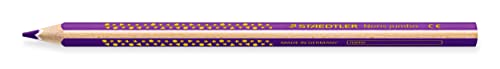 STAEDTLER Buntstift Noris jumbo, violett, erhöhte Bruchfestigkeit, Dreikantform, ABS-System, attraktive Sternchenprägung, kindgerecht nach EN71, Made in Germany, 12 violette Buntstifte, 1284-6 von Staedtler