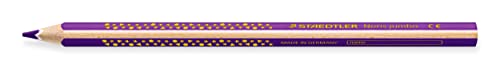 STAEDTLER Buntstift Noris jumbo, violett, erhöhte Bruchfestigkeit, Dreikantform, ABS-System, attraktive Sternchenprägung, kindgerecht nach EN71, Made in Germany, 12 violette Buntstifte, 1284-6 von STAEDTLER