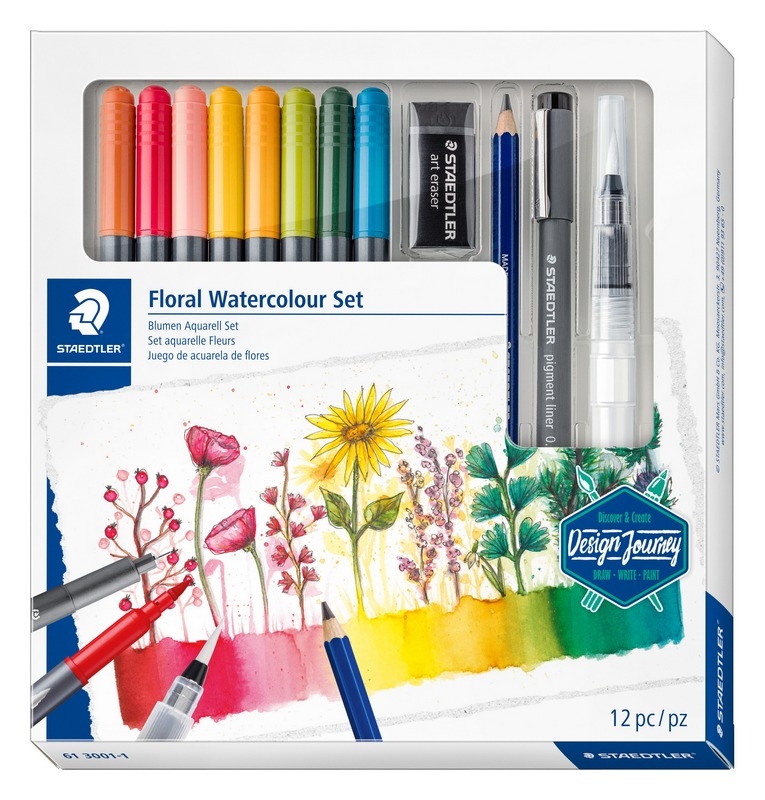 STAEDTLER Mixed Set 5 Blumen Aquarell Set 12-tlg STAEDTLER Mixed Set 5 Blumen Aquarell Set 12-tlg von Staedtler