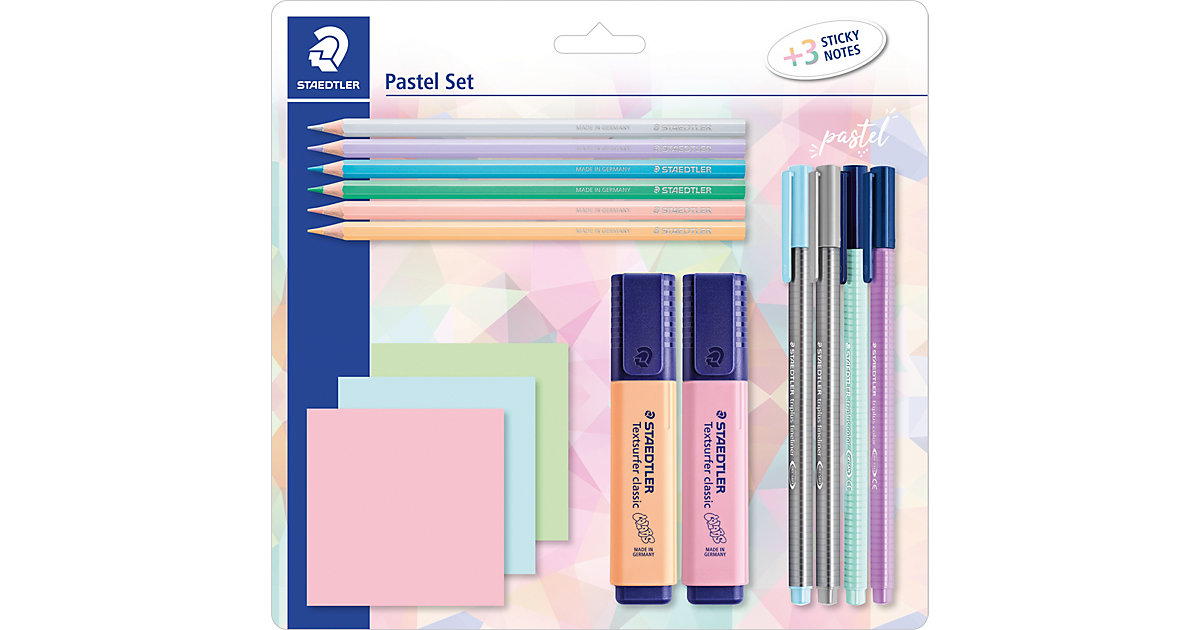 Notiz- und Schreibset Pastel, 12-tlg. von Staedtler