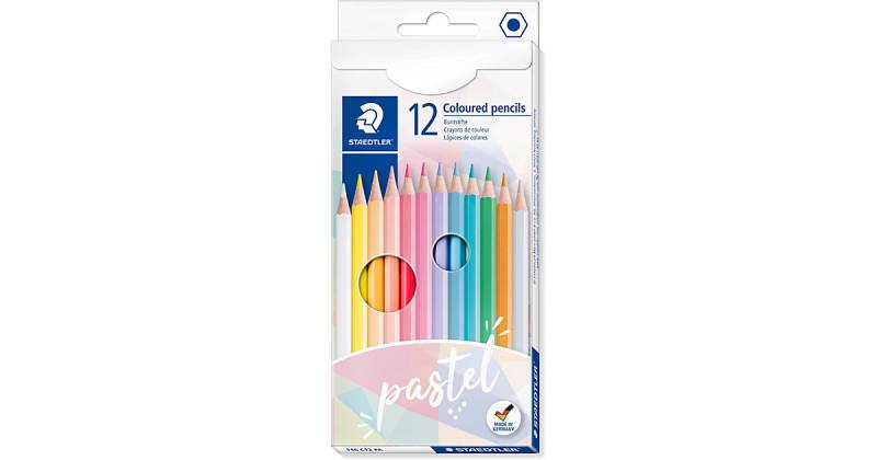 Sechskant-Buntstifte Pastell, 12 Farben von Staedtler