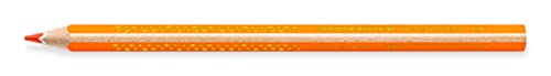 STAEDTLER Buntstift Noris jumbo, orange, erhöhte Bruchfestigkeit, Dreikantform, ABS-System, attraktive Sternchenprägung, kindgerecht nach EN71, Made in Germany, 12 orangee Buntstifte, 1284-4 von Staedtler