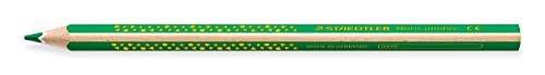 STAEDTLER Buntstift Noris jumbo, grün, erhöhte Bruchfestigkeit, Dreikantform, ABS-System, attraktive Sternchenprägung, kindgerecht nach EN71, Made in Germany, 12 grüne Buntstifte, 1284-5 von Staedtler
