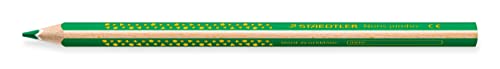 STAEDTLER Buntstift Noris jumbo, grün, erhöhte Bruchfestigkeit, Dreikantform, ABS-System, attraktive Sternchenprägung, kindgerecht nach EN71, Made in Germany, 12 grüne Buntstifte, 1284-5 von STAEDTLER