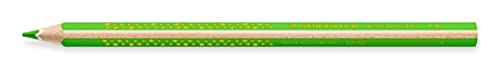 STAEDTLER Buntstift Noris jumbo, gelbgrün, erhöhte Bruchfestigkeit, Dreikantform, ABS-System, attraktive Sternchenprägung, kindgerecht nach EN71, Made in Germany, 12 gelbgrüne Buntstifte, 1284-50 von Staedtler