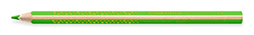 STAEDTLER Buntstift Noris jumbo, gelbgrün, erhöhte Bruchfestigkeit, Dreikantform, ABS-System, attraktive Sternchenprägung, kindgerecht nach EN71, Made in Germany, 12 gelbgrüne Buntstifte, 1284-50 von STAEDTLER