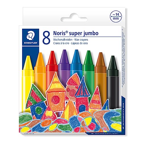 Staedtler 226 NC8 Super jumbo Wachsmalkreiden Noris Club, 8 Stück im Kartonetui von STAEDTLER