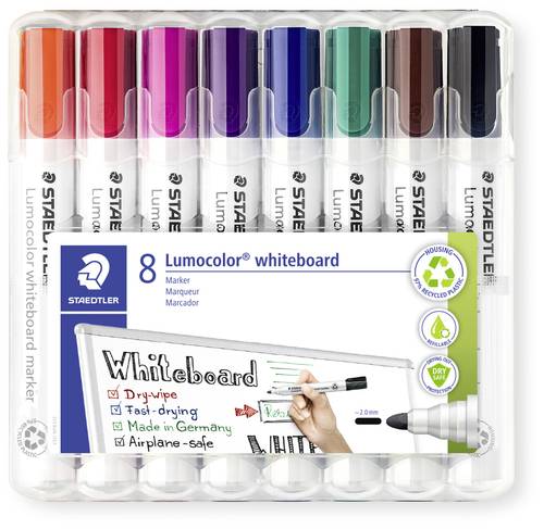 Staedtler Lumocolor 351 351 WP8 Whiteboardmarker Blau, Braun, Grün, Orange, Rot, Schwarz, Violett, von Staedtler