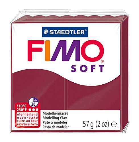 Staedtler 8020-23 - Fimo Soft Normalblock, Modelliermasse, 57 g, merlot von Staedtler