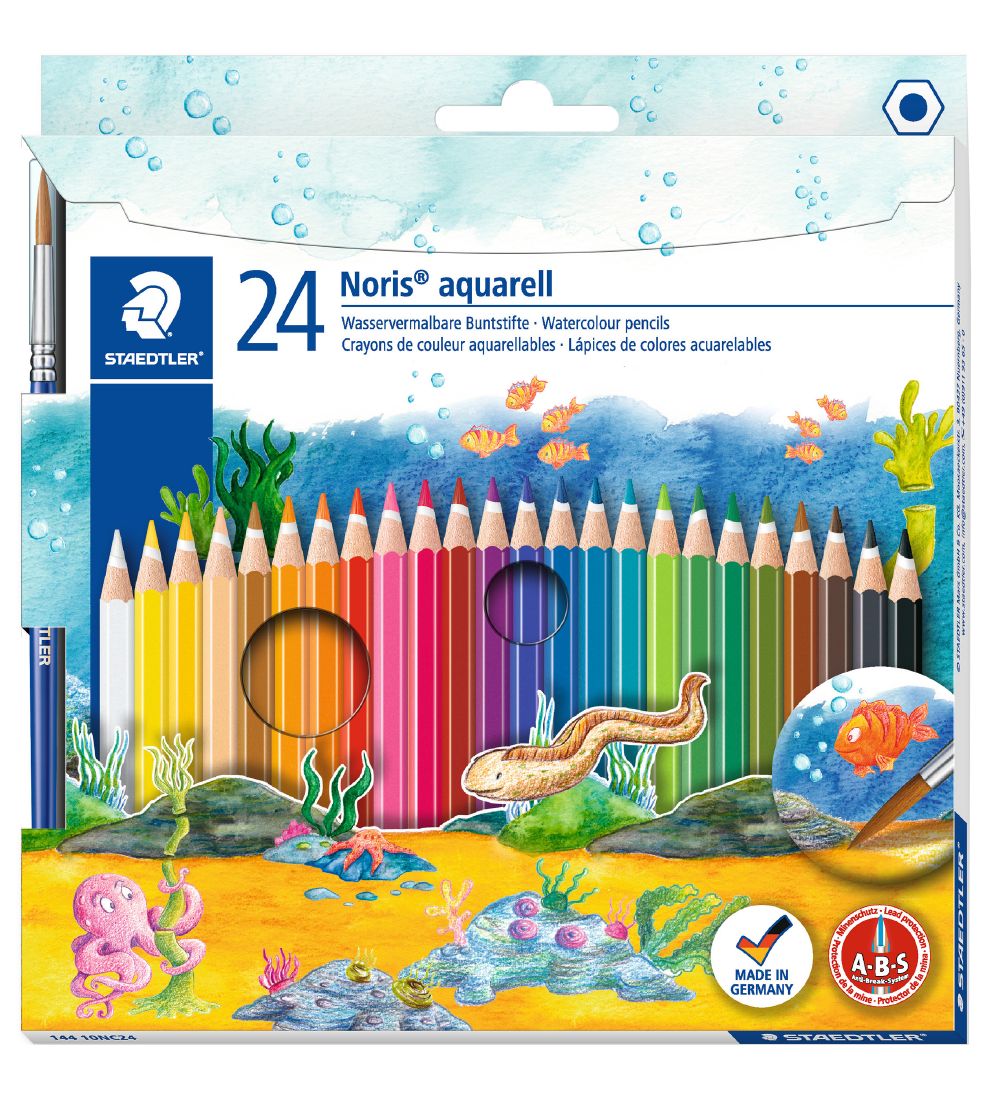 Staedtler Buntstifte - Noris Aquarell - 24 st. m. Pinsel - Staedtler - One Size - Buntstiftsets Staedtler Buntstifte - Noris Aquarell - 24 st. m. Pinsel - Staedtler - One Size - Buntstiftsets von Staedtler