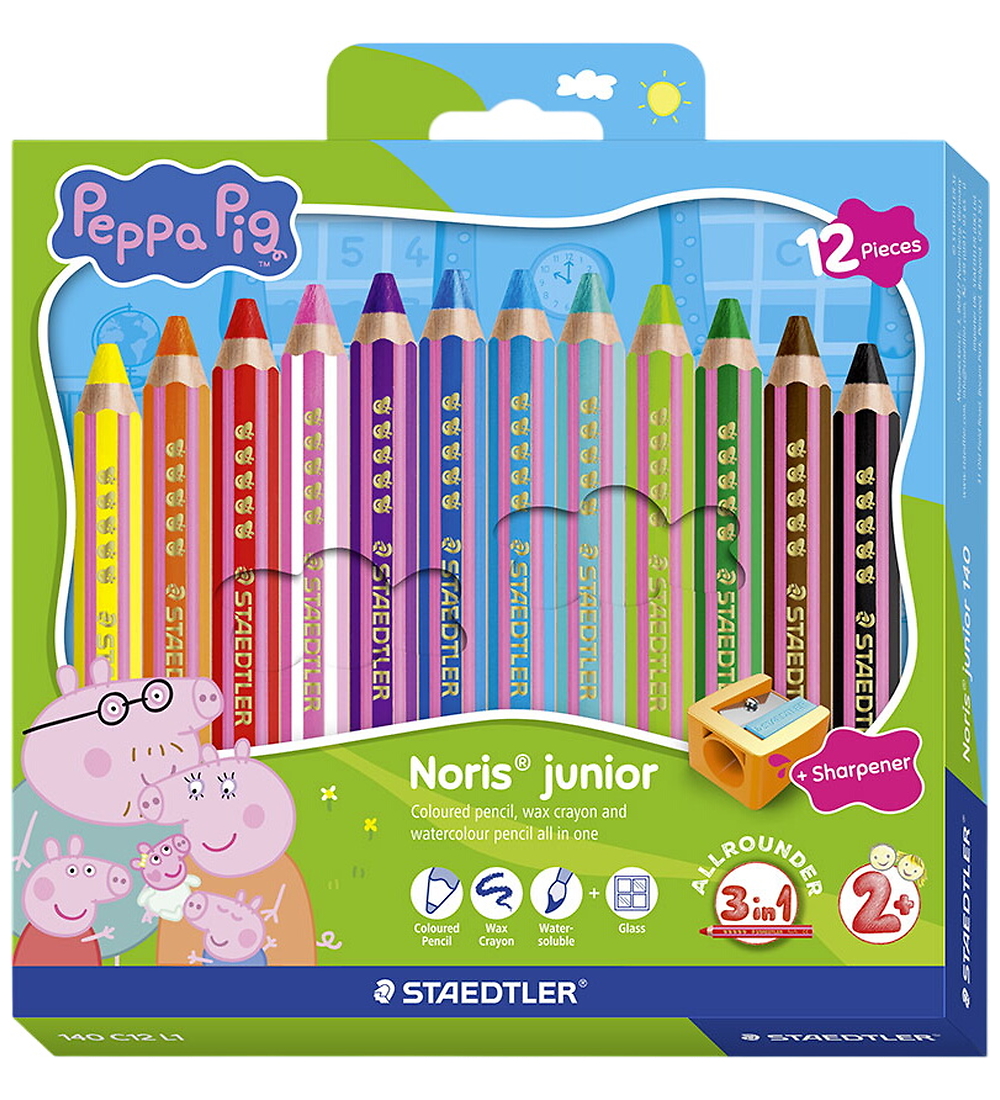 Staedtler Buntstifte - Noris Junior - 12 st. - Peppa Wutz - Staedtler - One Size - Buntstiftsets Staedtler Buntstifte - Noris Junior - 12 st. - Peppa Wutz - Staedtler - One Size - Buntstiftsets von Staedtler