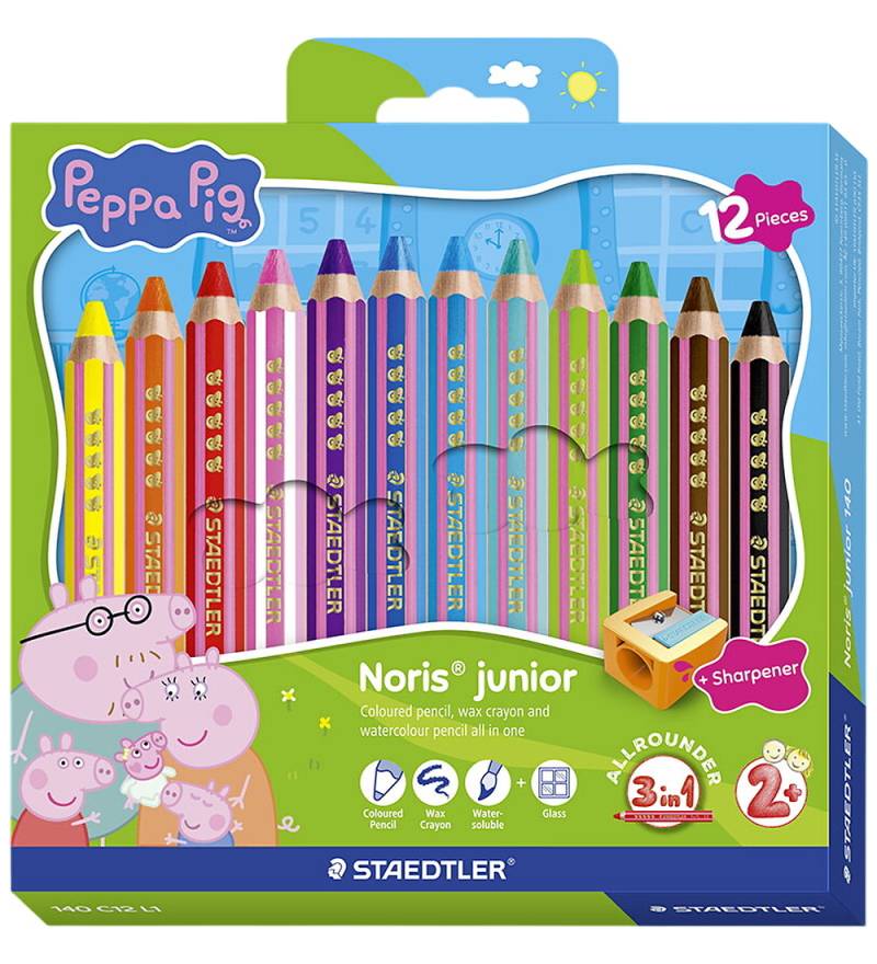 Staedtler Buntstifte - Noris Junior - 12 st. - Peppa Wutz - Staedtler - One Size - Buntstiftsets Staedtler Buntstifte - Noris Junior - 12 st. - Peppa Wutz - Staedtler - One Size - Buntstiftsets von Staedtler