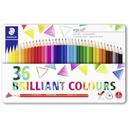 Staedtler Ergosoft Buntstifte sortierte Farben - 36 Stk von Staedtler