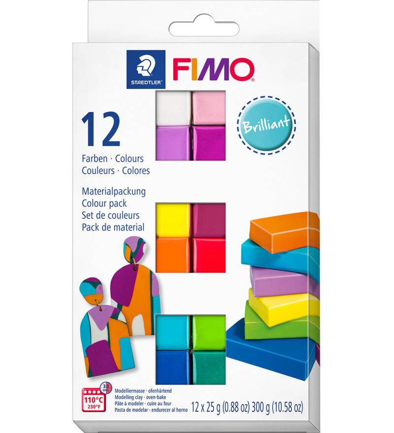 Staedtler FIMO Knete - Soft - 12x25 g - Brillant - Staedtler - One Size - Knete Staedtler FIMO Knete - Soft - 12x25 g - Brillant - Staedtler - One Size - Knete von Staedtler