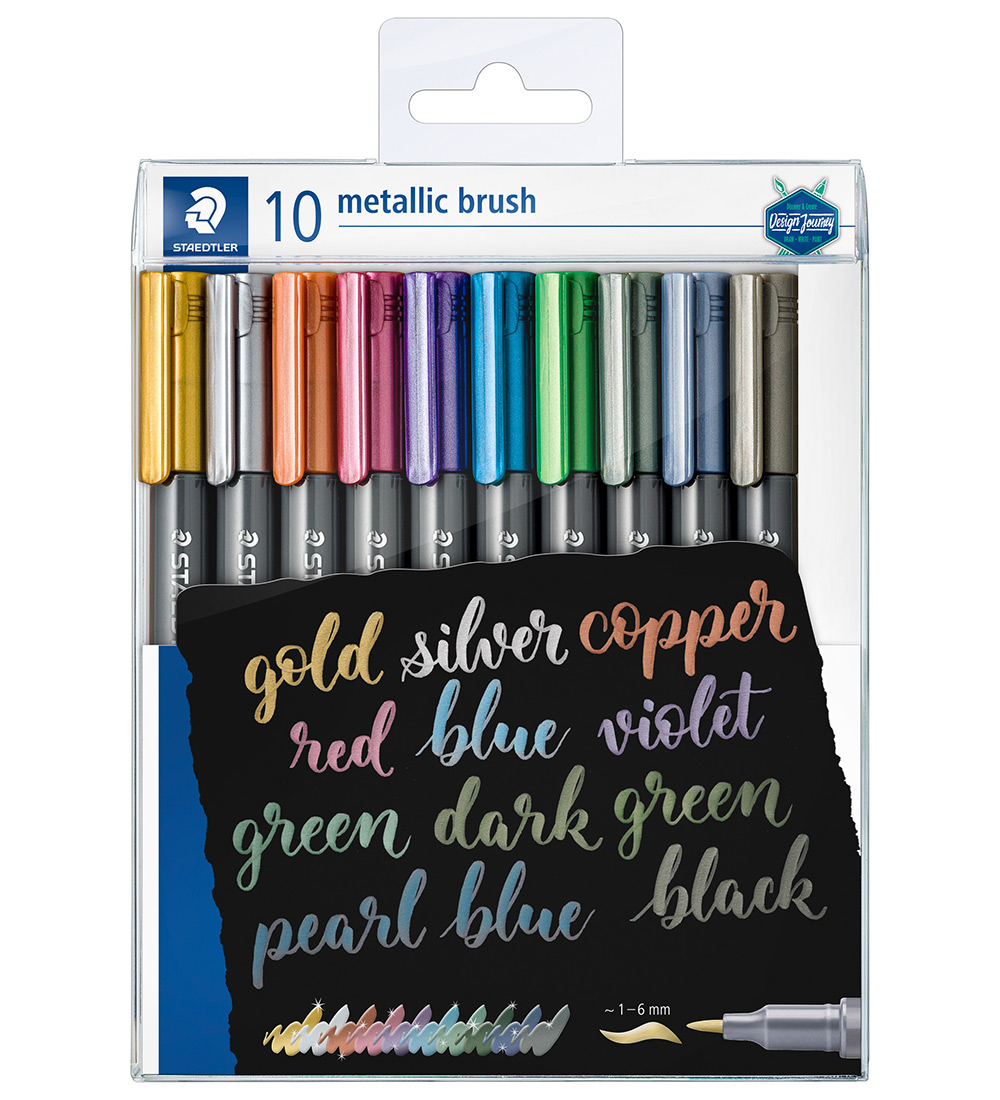 Staedtler Filzstifte - 10 st. - Metallic Calligraphy - 1-6 mm - Staedtler - One Size - Filzstifte Staedtler Filzstifte - 10 st. - Metallic Calligraphy - 1-6 mm - Staedtler - One Size - Filzstifte von Staedtler