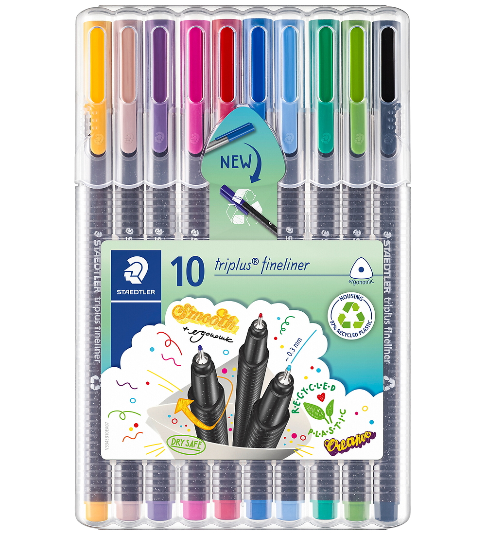 Staedtler Filzstifte - 10 st. - Triplus Fineliner - 0,3 mm - Staedtler - One Size - Filzstifte Staedtler Filzstifte - 10 st. - Triplus Fineliner - 0,3 mm - Staedtler - One Size - Filzstifte von Staedtler