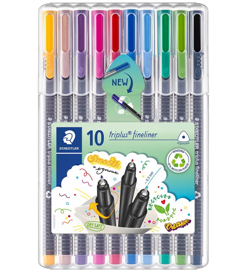 Staedtler Filzstifte - 10 st. - Triplus Fineliner - 0,3 mm - Staedtler - One Size - Filzstifte Staedtler Filzstifte - 10 st. - Triplus Fineliner - 0,3 mm - Staedtler - One Size - Filzstifte von Staedtler