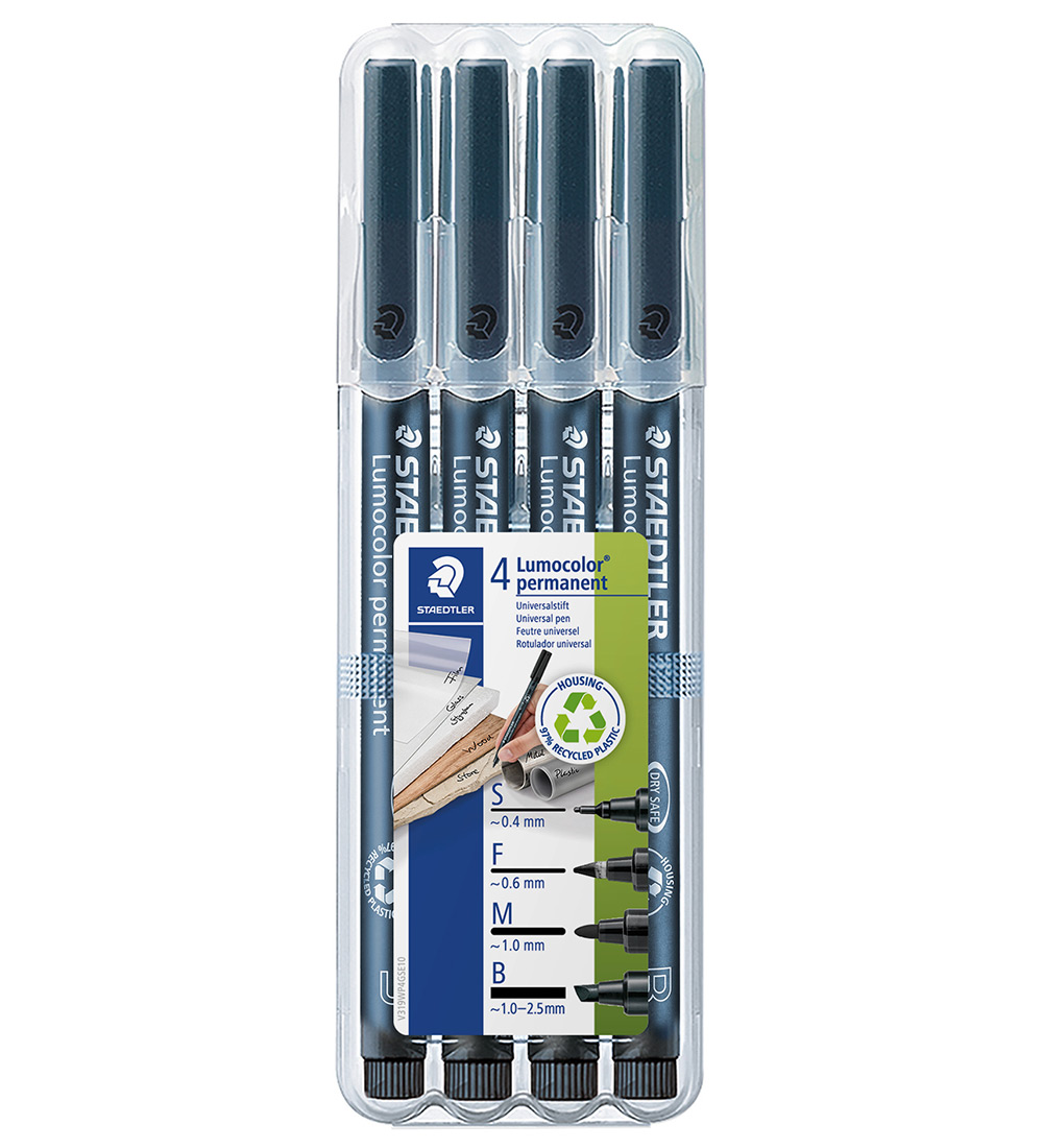 Staedtler Filzstifte - 4 st. - Lumocolor Perm OHP - Schwarz - Staedtler - One Size - Filzstifte Staedtler Filzstifte - 4 st. - Lumocolor Perm OHP - Schwarz - Staedtler - One Size - Filzstifte von Staedtler