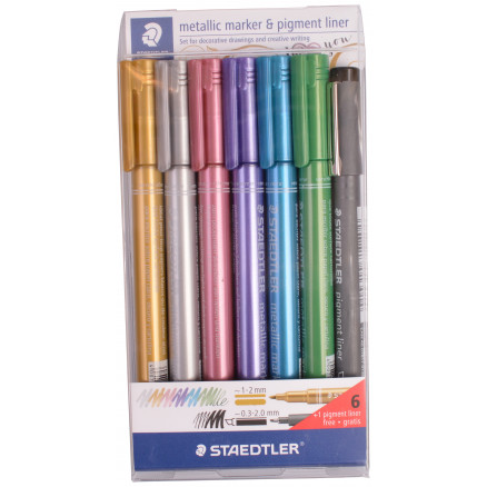 Staedtler Marker Stifte Versch. Metallic Farben 1-2mm - 6 Stk Staedtler Marker Stifte Versch. Metallic Farben 1-2mm - 6 Stk von Staedtler