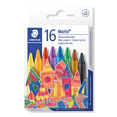 Staedtler Noris 220 - Kartonetui für 16 verschiedene gewachste Kreiden von STAEDTLER