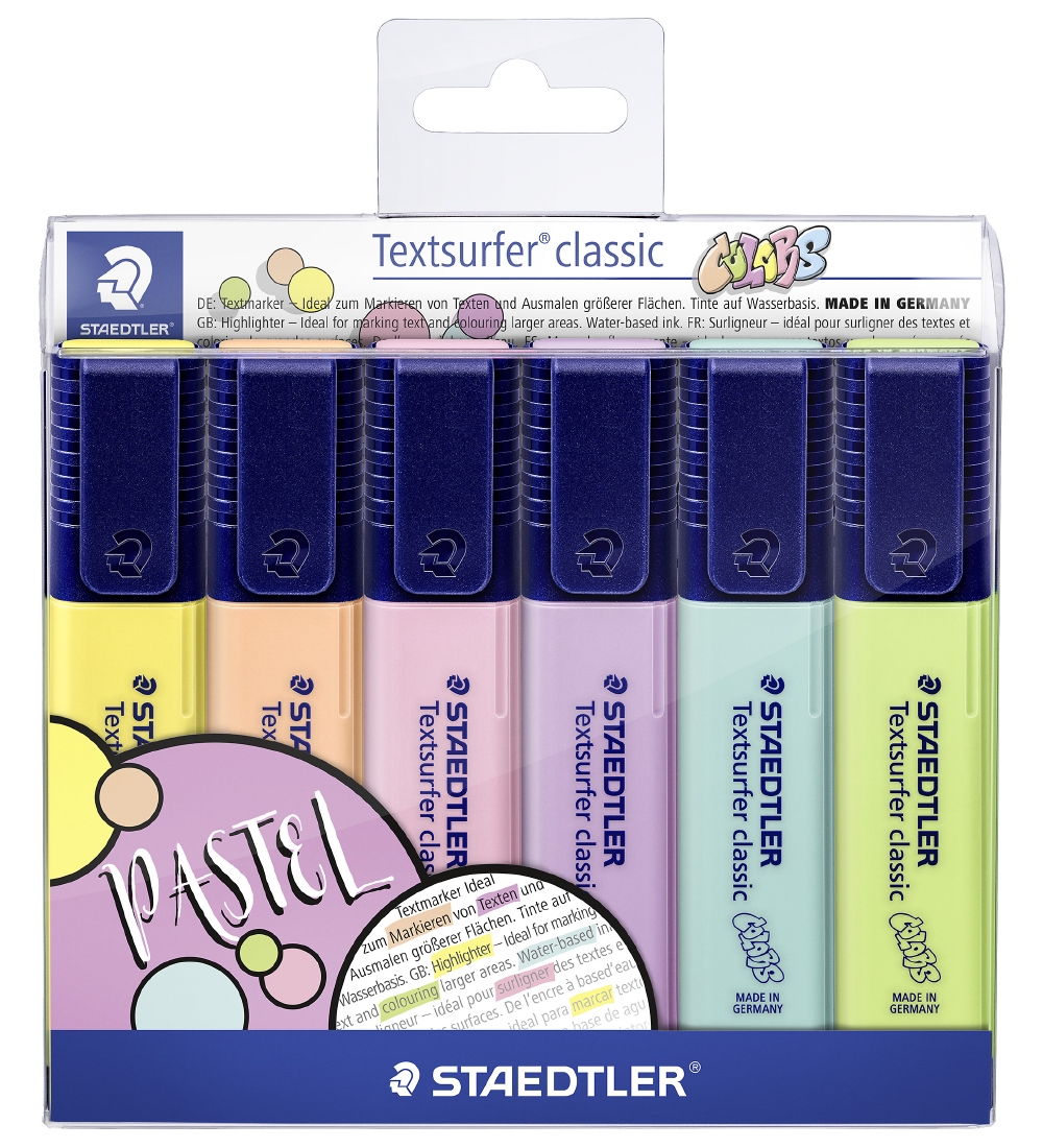 Staedtler Textmarker - 6 st. 1, 5 mm - Pastel - Staedtler - One Size - Filzstifte Staedtler Textmarker - 6 st. 1, 5 mm - Pastel - Staedtler - One Size - Filzstifte von Staedtler