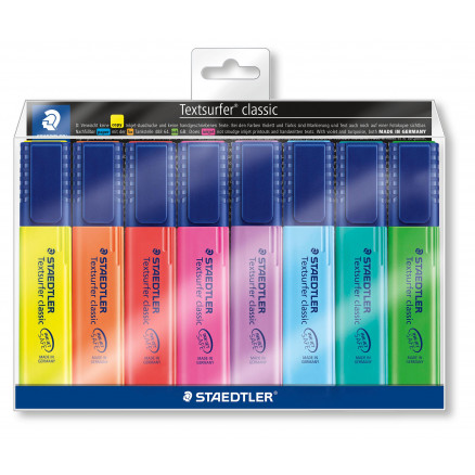 Staedtler Textsurfer Classic Textmarker Farbenmix 1-5mm - 8 Stk von Staedtler