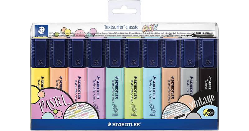 Textmarker Textsurfer classic highlighter pastel & vintage, 10 Farben mehrfarbig Modell 1 von Staedtler