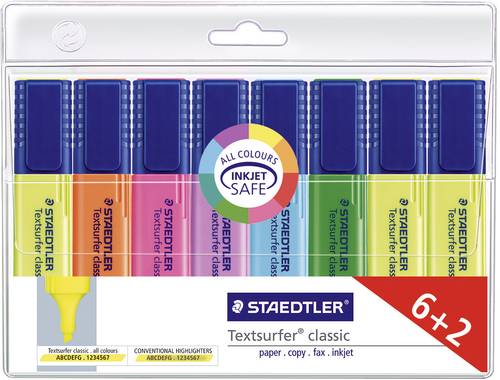 Staedtler Textmarker Textsurfer® classic 364A WP8 Gelb, Rot, Pink, Blau, Türkis, Orange, Grün, Vi von Staedtler