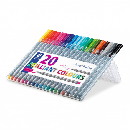 Staedtler Triplus Fineliner Stifte Farbenmix 0,3mm - 20 Stk von Staedtler