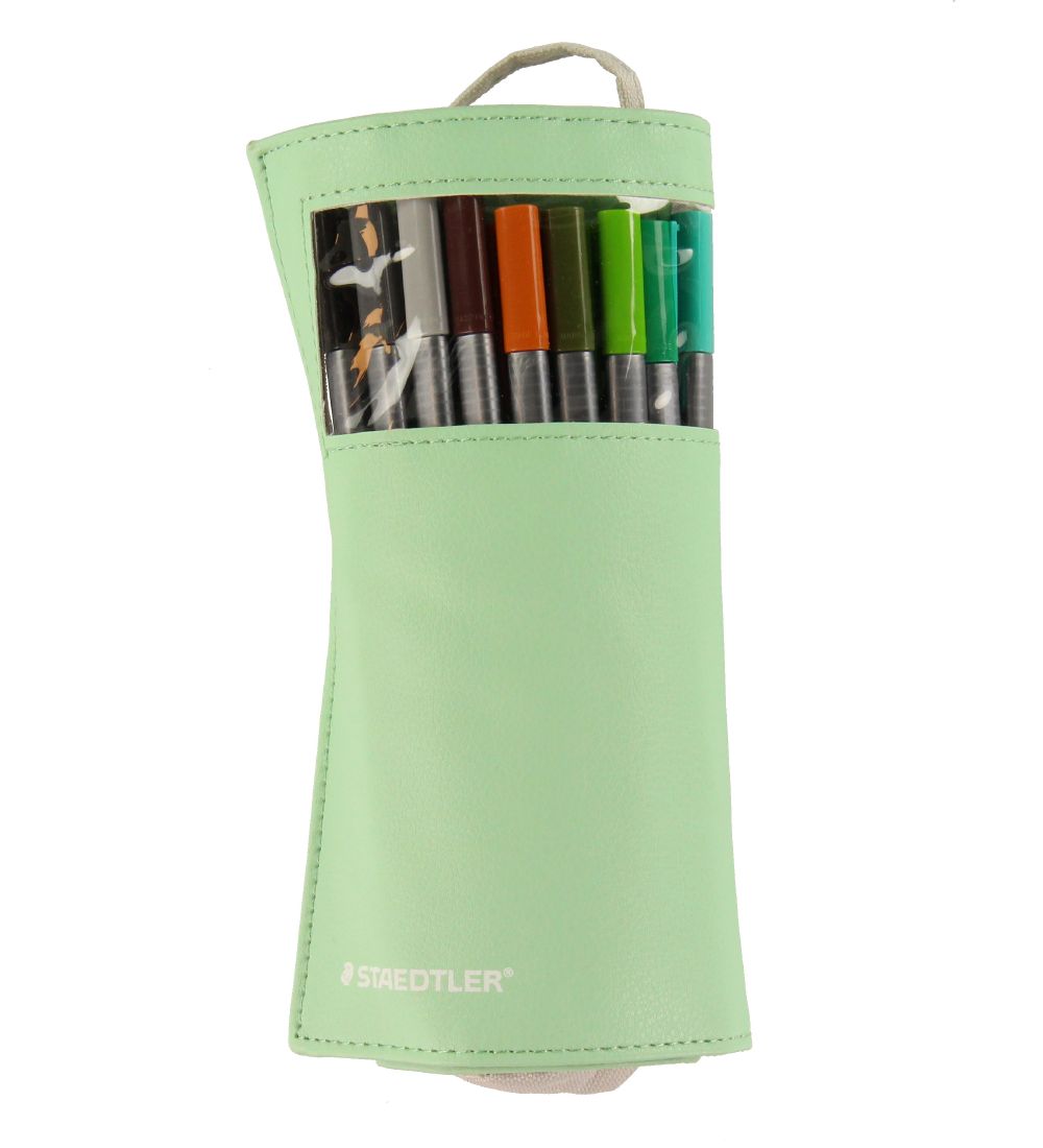 Staedtler Tuschen m. Federtasche - 20 st. - 0, 3 mm - Grün - Staedtler - One Size - Filzstifte von Staedtler