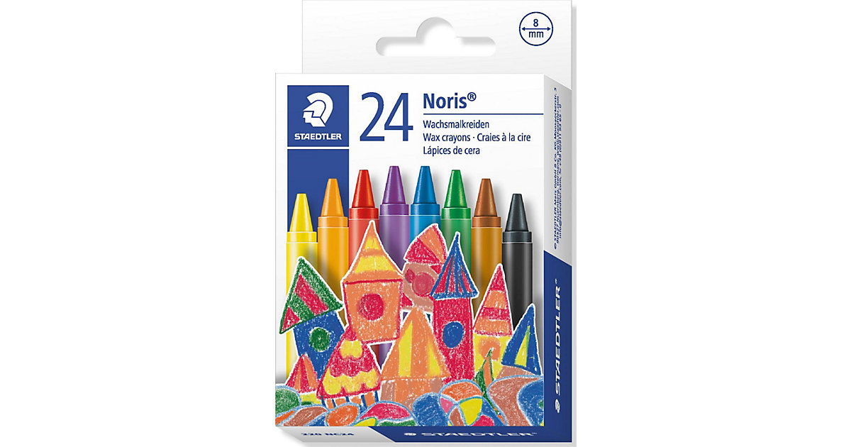Wachsmalkreide Noris®, 8 mm, 24 Farben von Staedtler