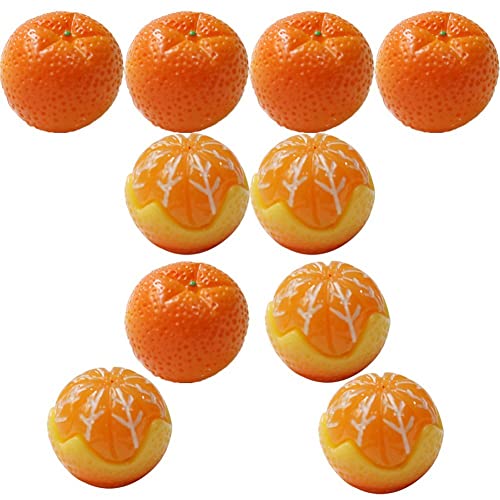 Stakee 10pcs Miniatur Obst Orange Modell Simuliertes Obst Orange Dollhouse Obst Set Winziges Lebensmittelmodell Für Dollhouse Dekoration von Stakee