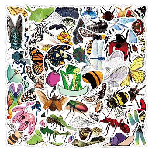 50pcs Nature Insect Aufkleber Insekten Graffiti Aufkleber Farbenfrohe Wasserdichte Aufkleber Selbstkleber Aufkleber Für Kinder Erwachsene von Stakee