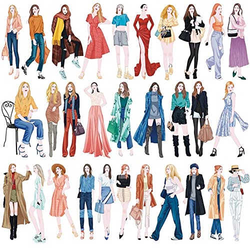Stakee Mode Girl Charaktere Kleber Handbemalte Mädchen Aufkleber Charaktere Kleidungsaufkleber Aufkleber Aufkleber Für Sammelalbum von Stakee