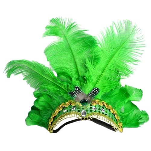 Vintage Stirnband Carnival Feather Stirnband Vintage Gatsby Stirnbandfarbe Kopfstück Carnival Accessoire von Stakee