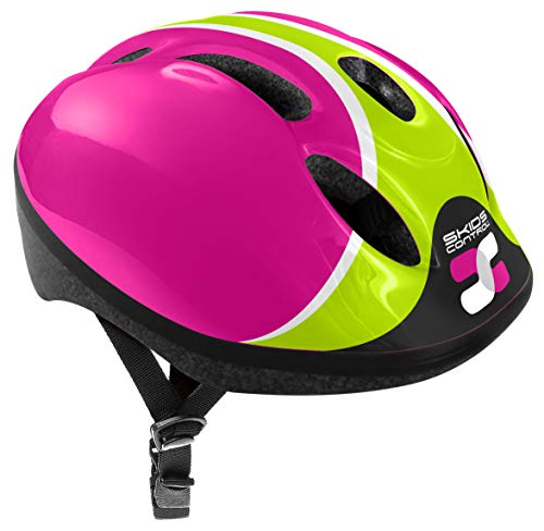 STAMP Mädchen Helm mit einstellbaren Tailleneinstellungen (ca. 52-56 cm) -SKIDS Control Girl Bicycle Helmet S, Rosa von Stamp