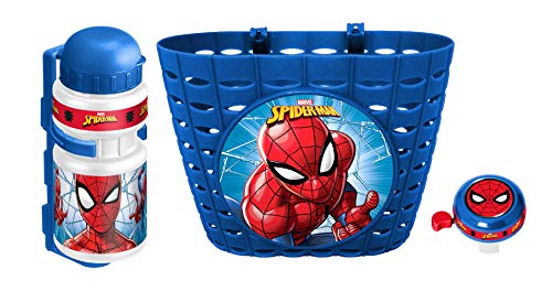 STAMP - KORB + TRINKFLASCHE + KLINGEL - SPIDERMAN, Blau von Stamp