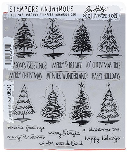 Art Gone Wild Scribbly Weihnachts-Stempel, Grau von Stampers Anonymous