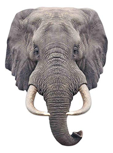 Gesichtsmaske Elefant mit Stoßzähnen von STAR CUTOUTS