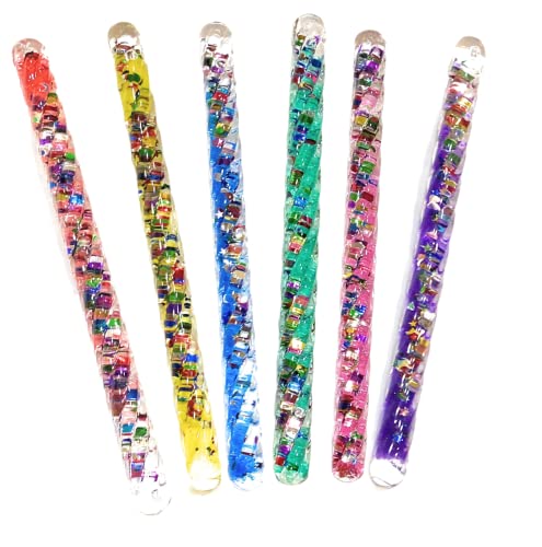 Mini-Spiral-Glitzerstäbe (16,5 cm), komplettes Geschenkset, Party-Pack, 6 Stück von Star Magic