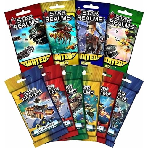 WISE WIZARD GAMES Star Realms Bundle: Das komplette United- und Command-Deck-Set WISE WIZARD GAMES Star Realms Bundle: Das komplette United- und Command-Deck-Set von Star Realms